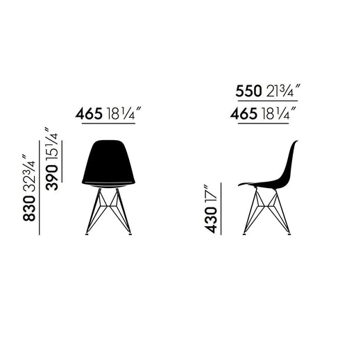 Cadeira Eames em Plástico DSR / Base Branca